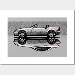 My drawing of the German convertible car Posters and Art